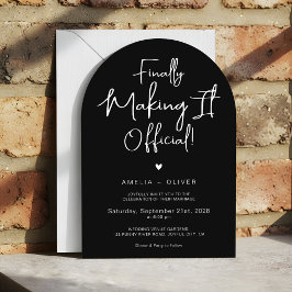 Invitación Tipografía de guión moderno | Boda de arco alegre