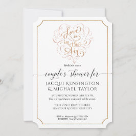 Invitación Tipografía de guiones Amor en la ducha Air Gold Co
