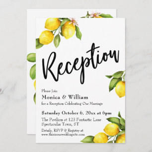 Invitación Tipografía de la recepción de los Lemones de color
