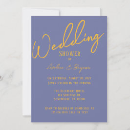 Invitación Tipografía de la tipografía del arándano azul en n