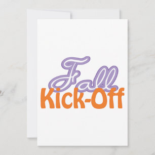 Invitación Tipografía de Lanzamiento de Otoño Púrpura Naranja