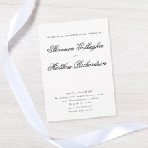 Tipografía de letra elegante de boda en blanco y n