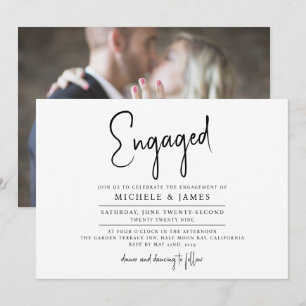 Invitación Tipografía de letra minimalista para boda y compro
