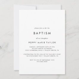 Invitación Tipografía de moda Bautismo