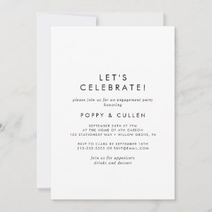 Invitación Tipografía de moda celebremos