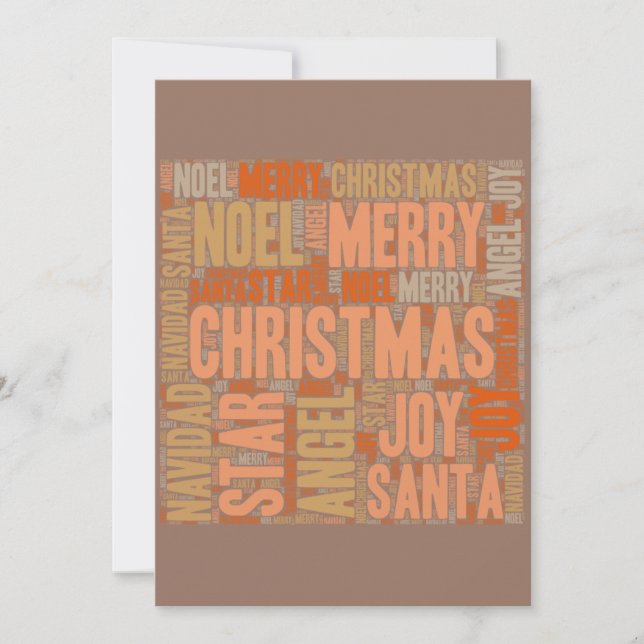 Invitación Tipografía de navidades (Anverso)