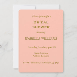 Invitación Tipografía de oro impresa en rosa rosa