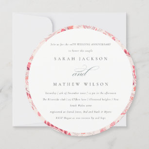 Invitación Típografía de paisley de rubor chic para cualquier