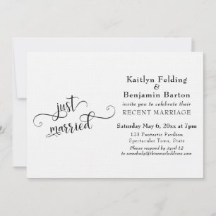 Invitación Tipografía de recién casados para celebración post