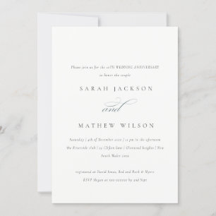Invitación Tipografía de Rubor Paisley en cualquier año
