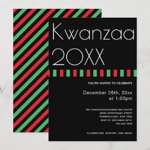 Invitación Tipografía de vacaciones Kwanzaa