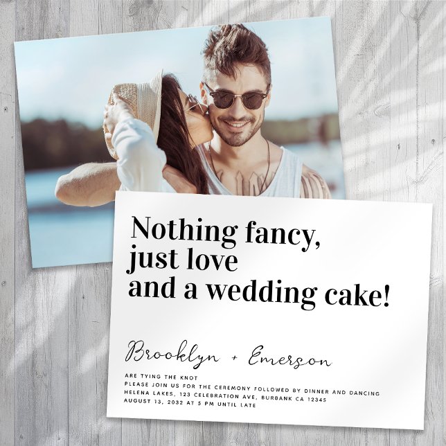 Invitación Tipografía divertida Boda fotográfico nada diverti (Subido por el creador)