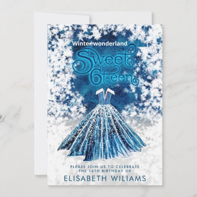 Invitación Tipografía dulce de Guay Winter wonderland 16 (Anverso)