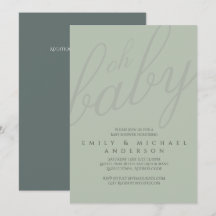 Tipografía Dusky Sage Revelación de género de Baby