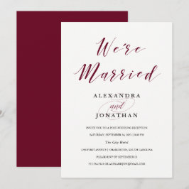 Invitación Tipografía elegante | Ceremonia de post boda Marsa