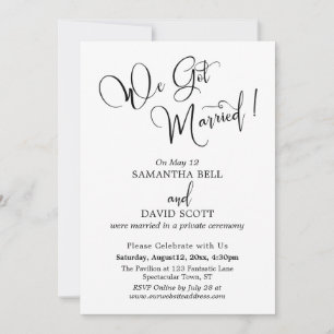 Invitación Tipografía Elegante, Simple Moderno, Nos Casamos