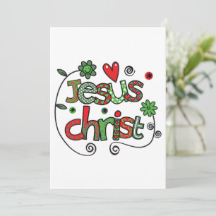 Invitación Tipografía festiva cristiana de Jesucristo
