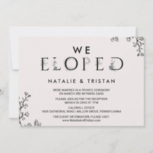 Invitación Tipografía floral que hemos eliminado