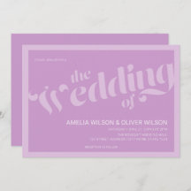 Tipografía floreciente Lavender Lilac Boda