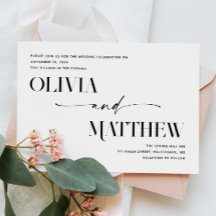 Tipografía Formal Minimalista para Boda | Foto + Q