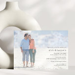 Invitación Tipografía fotográfica moderna Boda elegante super<br><div class="desc">Tipografía fotográfica moderna Sobreposición de la invitación a la boda elegante</div>