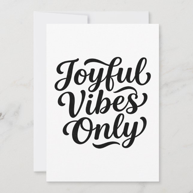 Invitación Tipografía Joyful Vibes (Anverso)
