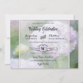 Invitación Tipografía manuscrita de las flores del jardín de