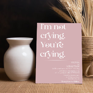 Invitación Tipografía mínima divertida moderna Boda Rosa duro