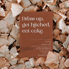 Invitación Tipografía mínima divertida moderna Terracotta Bod