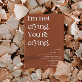 Invitación Tipografía mínima divertida moderna Terracotta Bod