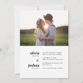 Invitación Tipografía Mínima Simple Moderna Dos Bodas Fotográ