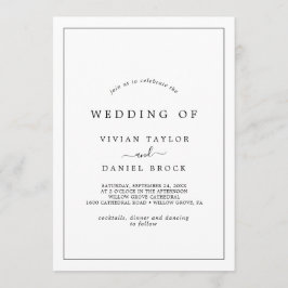 Invitación Tipografía minimalista El Boda De