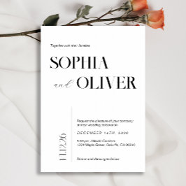 Invitación Tipografía minimalista moderna