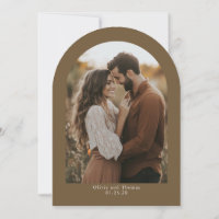Tipografía Minimalista moderna foto Boda marrón