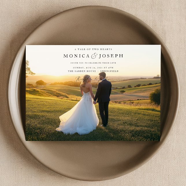 Invitación Tipografía moderna 2 Boda fotográfico (Subido por el creador)