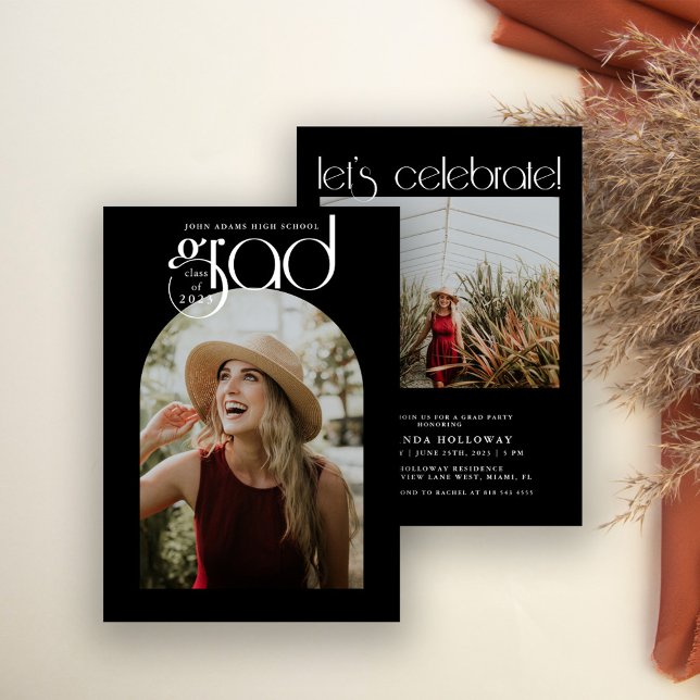 Invitación Tipografía Moderna 2 Foto Graduación (Subido por el creador)