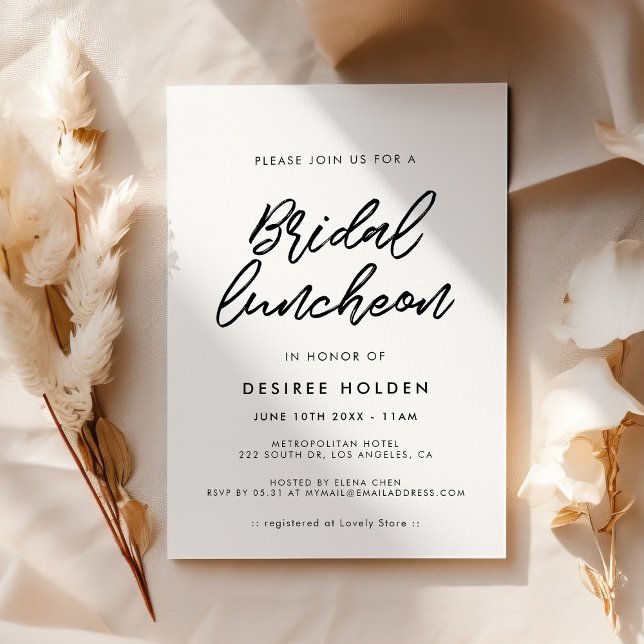 Invitación Tipografía moderna Almuerzo de boda (Subido por el creador)