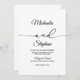 Invitación Tipografía moderna | Boda de Bellisia en negrita