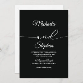 Invitación Tipografía moderna | Boda de Bellisia en negrita