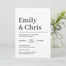 Tipografía moderna Boda Minimalista simple