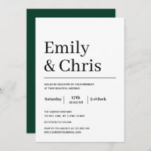 Tipografía moderna Boda Minimalista simple