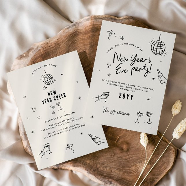 Invitación Tipografía moderna de Coquette fiesta de la Vísper (Subido por el creador)