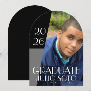 Invitación Tipografía moderna de graduación 2026 Foto