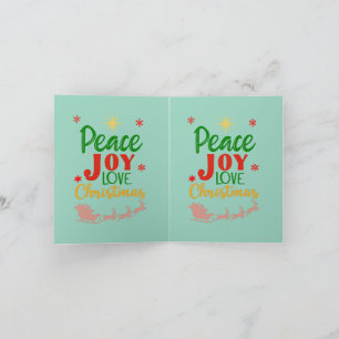 Invitación Tipografía moderna de Navidad de paz alegría amor 