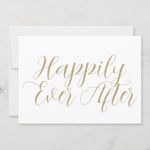 Invitación Tipografía Moderna Feliz Nunca Después De Un Boda