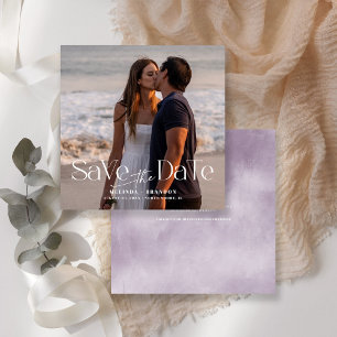 Invitación Tipografía Moderna Foto Boda