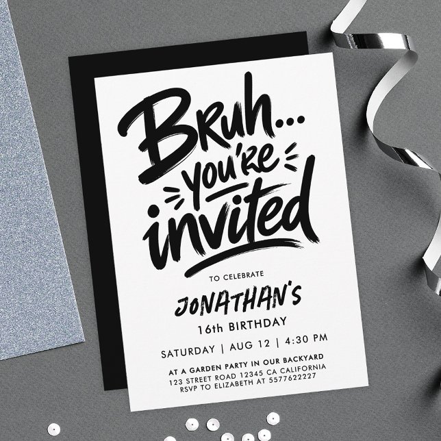 Invitación Tipografía Moderna Guay Graffiti Script 16  (Subido por el creador)
