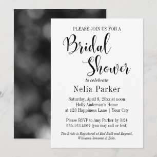 Invitación Tipografía moderna simple para baby shower 3