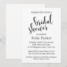 Invitación Tipografía moderna simple para despedida de solter
