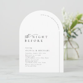 Invitación Tipografía moderna simplemente elegante La noche a